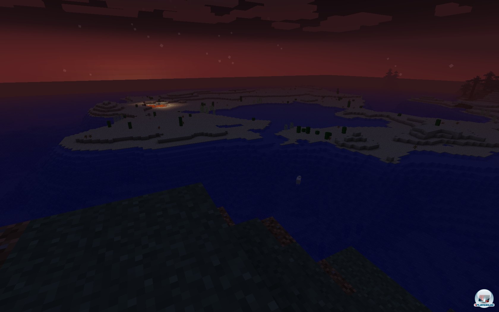 Was leuchtet da hinten im Abendrot? Selbst in der zufällig erstellten Welt von Minecraft wird es unheimlich viel zu entdecken geben. Was leuchtet da hinten im Abendrot? Selbst in der zufällig erstellten Welt von Minecraft wird es unheimlich viel zu entdecken geben.