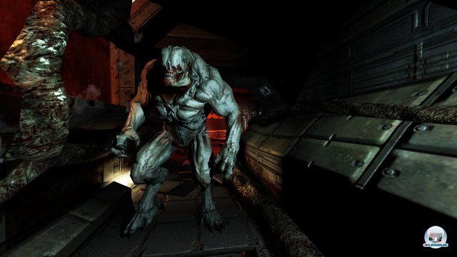 Oh-oh - ein Hell Knight naht. In Momenten wie diesen ist man für eine proppevoll gefüllte Minigun doch sehr dankbar. Oh-oh - ein Hell Knight naht. In Momenten wie diesen ist man für eine proppevoll gefüllte Minigun doch sehr dankbar.