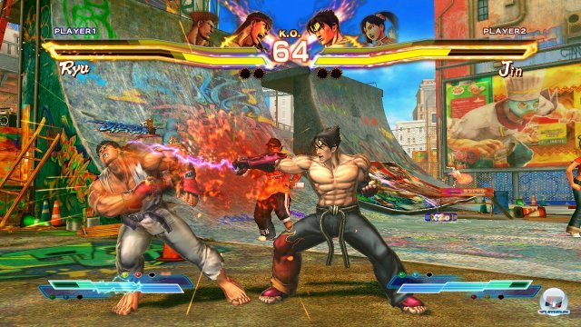 Standardmäßig sind 38 Kämpfer verfügbar, 19 aus Srteet Fighter, 19 aus Tekken. PS3-Spieler bekommen noch fünf Bonusfighter extra. Standardmäßig sind 38 Kämpfer verfügbar, 19 aus Srteet Fighter, 19 aus Tekken. PS3-Spieler bekommen noch fünf Bonusfighter extra.