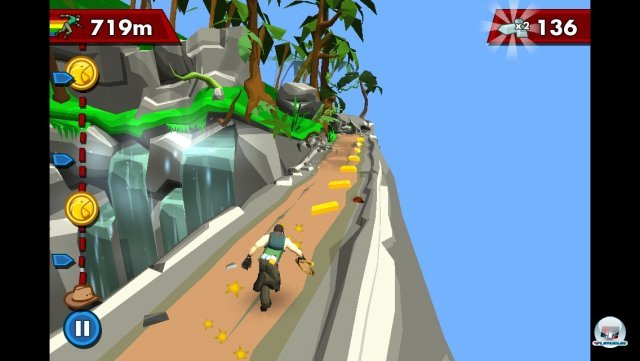 Willkommen zurück, Harry. Auch wenn du ganz und gar nicht mehr der Alte bist: Das neue Pitfall orientiert sich überdeutlich an Temple Run. Willkommen zurück, Harry. Auch wenn du ganz und gar nicht mehr der Alte bist: Das neue Pitfall orientiert sich überdeutlich an Temple Run.