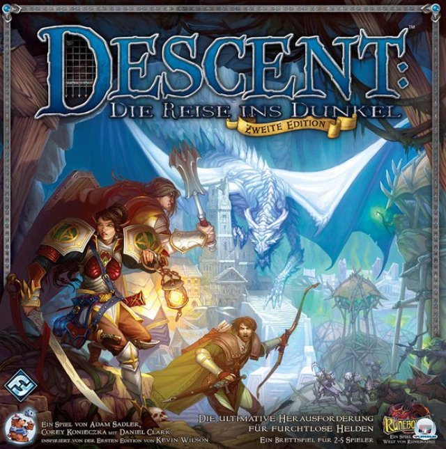 Die zweite Edition von "Descent - Die Reise ins Dunkel" ist beim Heidelberger Spielverlag für knapp 55 Euro auf Deutsch erschienen. Die zweite Edition von "Descent - Die Reise ins Dunkel" ist beim Heidelberger Spielverlag für knapp 55 Euro auf Deutsch erschienen.