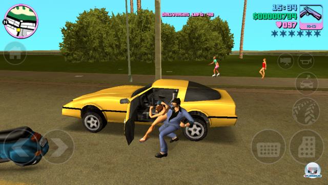 Fahrer raus, Tommy rein - so funktioniert das in Vice City. Hier ist gut zu sehen, wie sehr der Bildschirm mit Icons zugekleistert ist - und dabei sind noch nicht mal alle zu sehen. Fahrer raus, Tommy rein - so funktioniert das in Vice City. Hier ist gut zu sehen, wie sehr der Bildschirm mit Icons zugekleistert ist - und dabei sind noch nicht mal alle zu sehen.