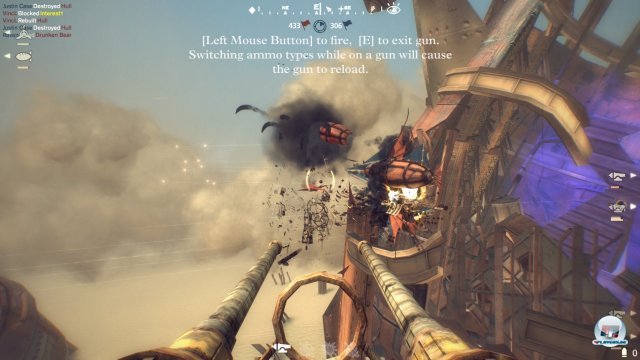 Grafisch hat Guns of Icarus Online nicht viel zu bieten - die Landschaften sind öde, die Effekte durchschnittlich. Grafisch hat Guns of Icarus Online nicht viel zu bieten - die Landschaften sind öde, die Effekte durchschnittlich.