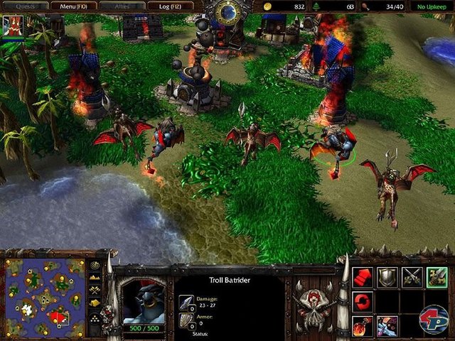 Карта для Warcraft 3 TFT для двух игроков. . Попытка сделать Stronghold Le